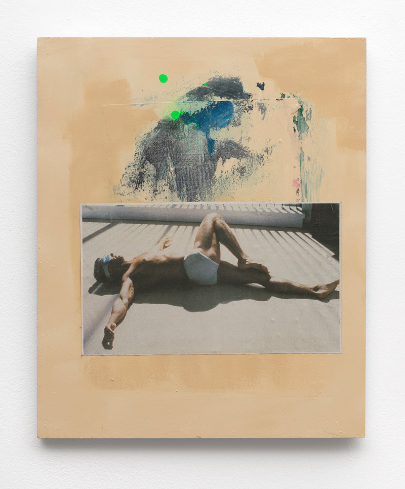 Selbstverfickung,-Andreas-Diefenbach,-2017,-48-×-40-cm,-Collage,-Siebdruck,-Lack-und-Öl-auf-Holz
